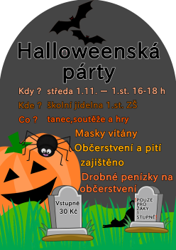 Hallowen diskotéka plakát 